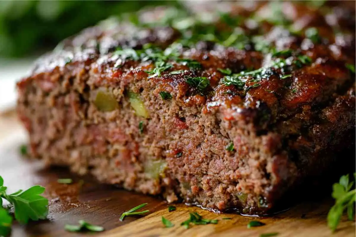 inside view of delicious creole meatloaf