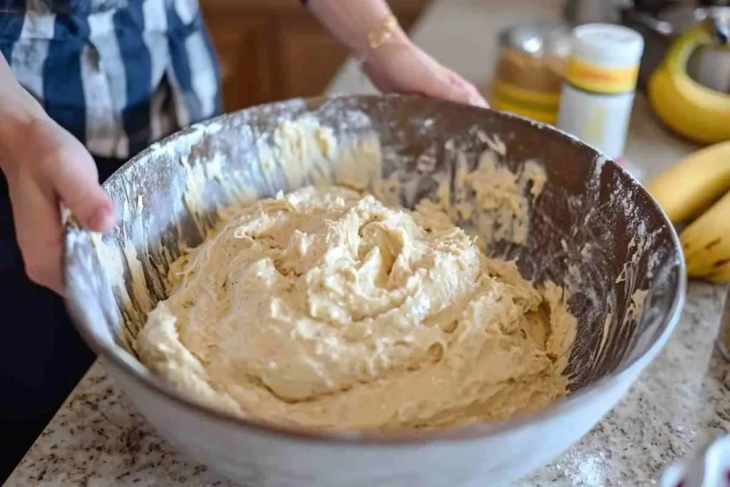 Family Baking Banana Bread