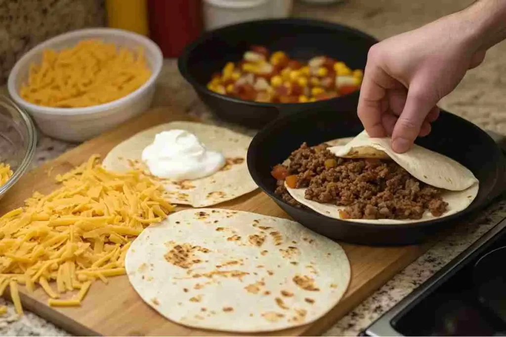 Step-by-step guide to making a Beefy Melt Burrito at home