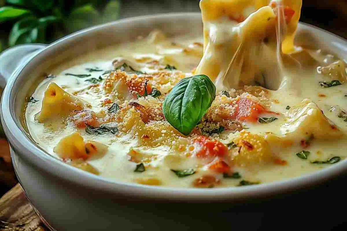 creamy alfredo lasagna soup