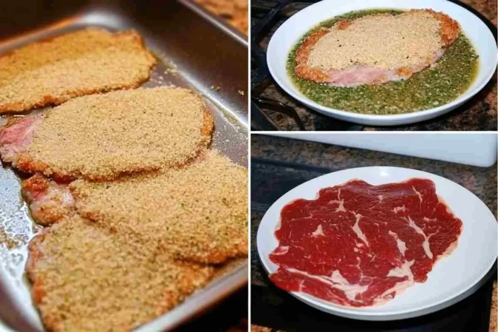 Milanesa Steak step by step