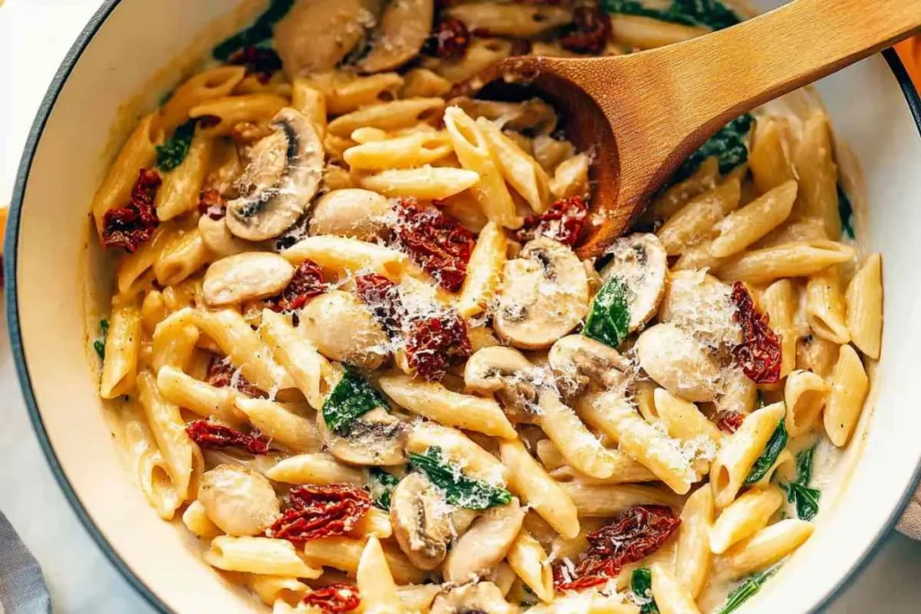 Sun-Dried Tomato and Mushroom Pasta recipe