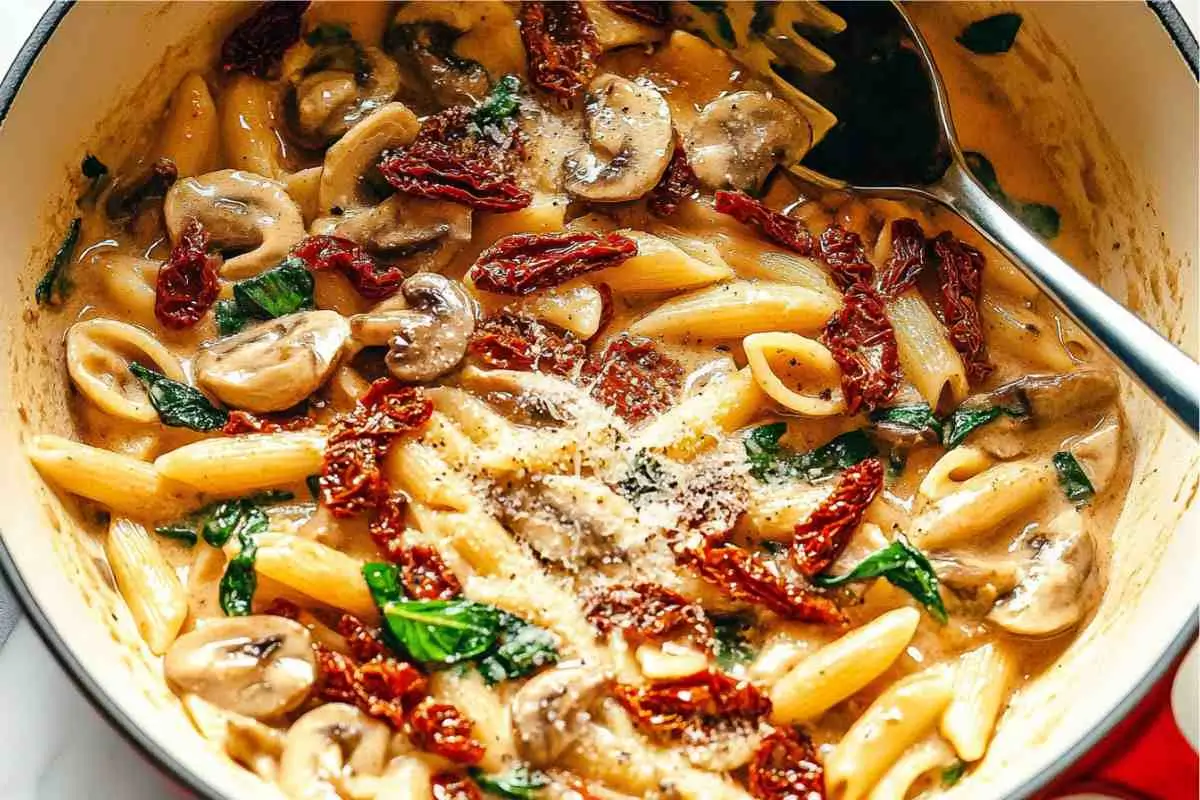 Sun-Dried Tomato and Mushroom Pasta