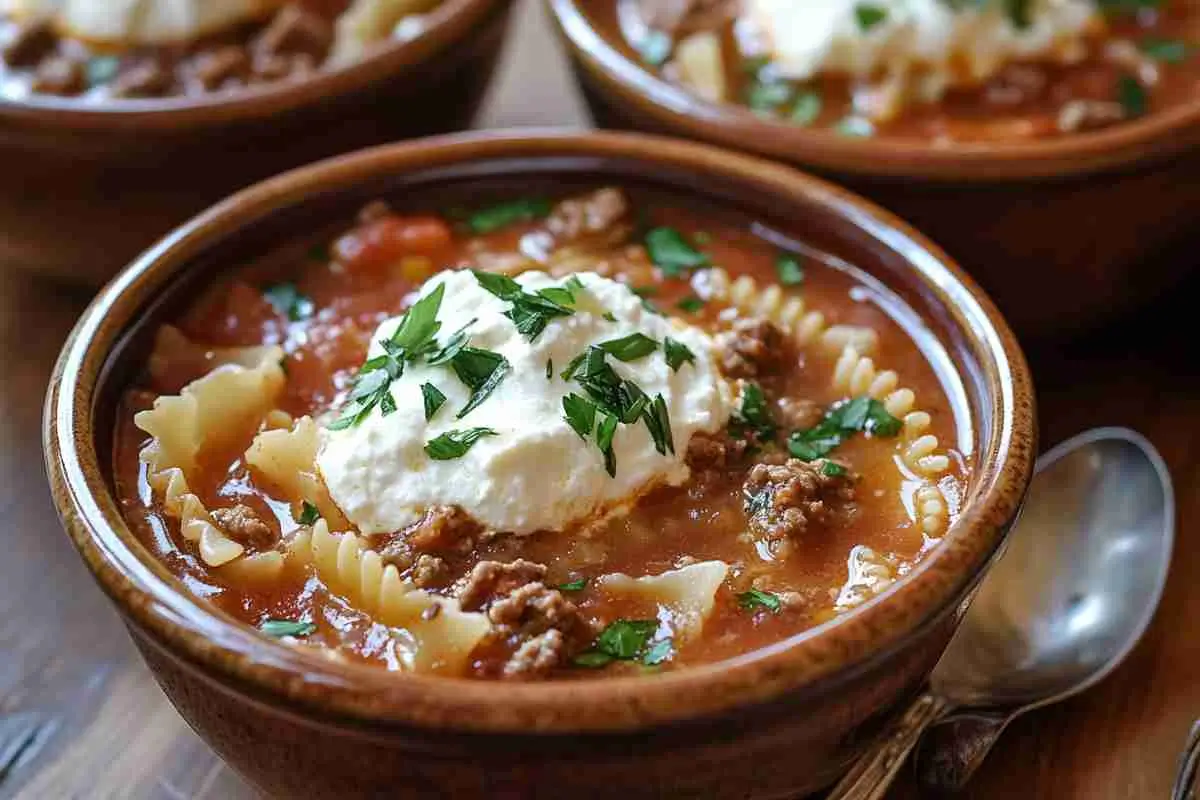 lasagna soup with orzo