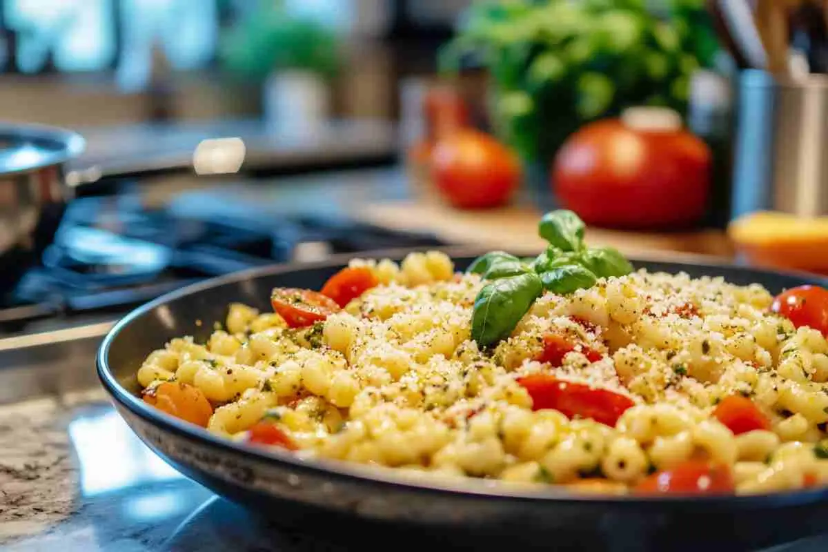 Mouthwatering Pesto Cavatappi Dish