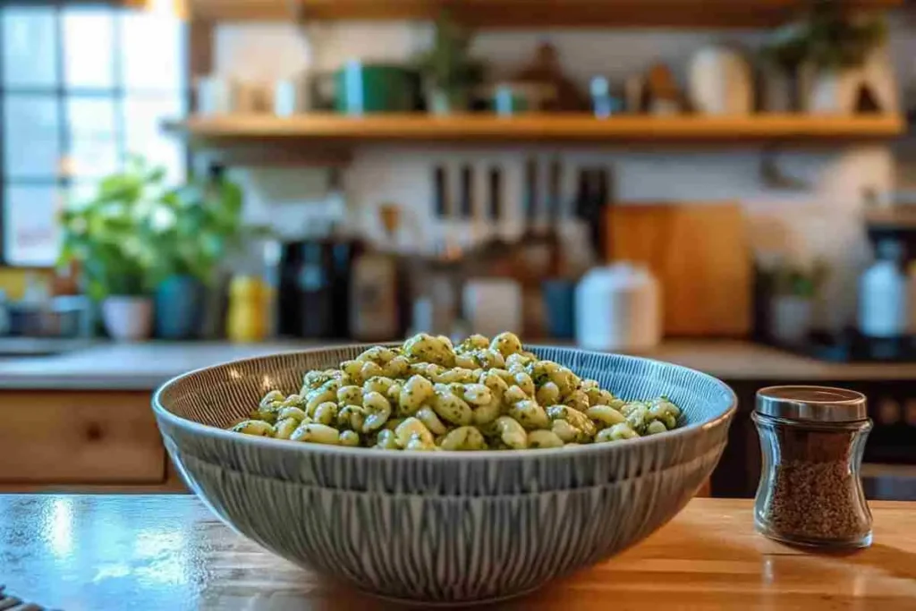 Mouthwatering Pesto Cavatappi Dish